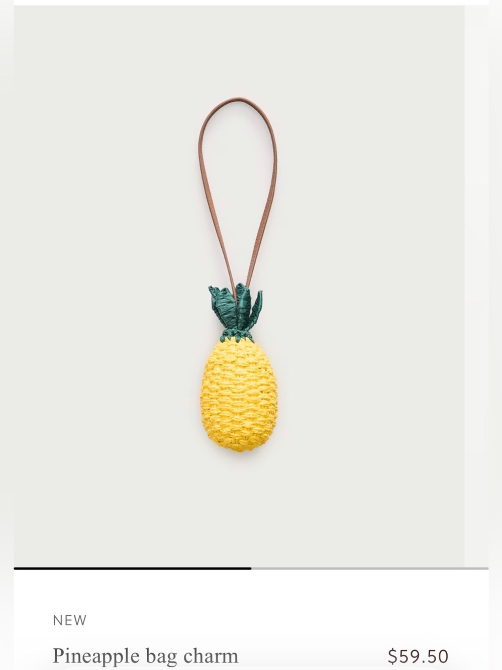 J. Crew Pineapple Bag Charm - Yellow & Green
